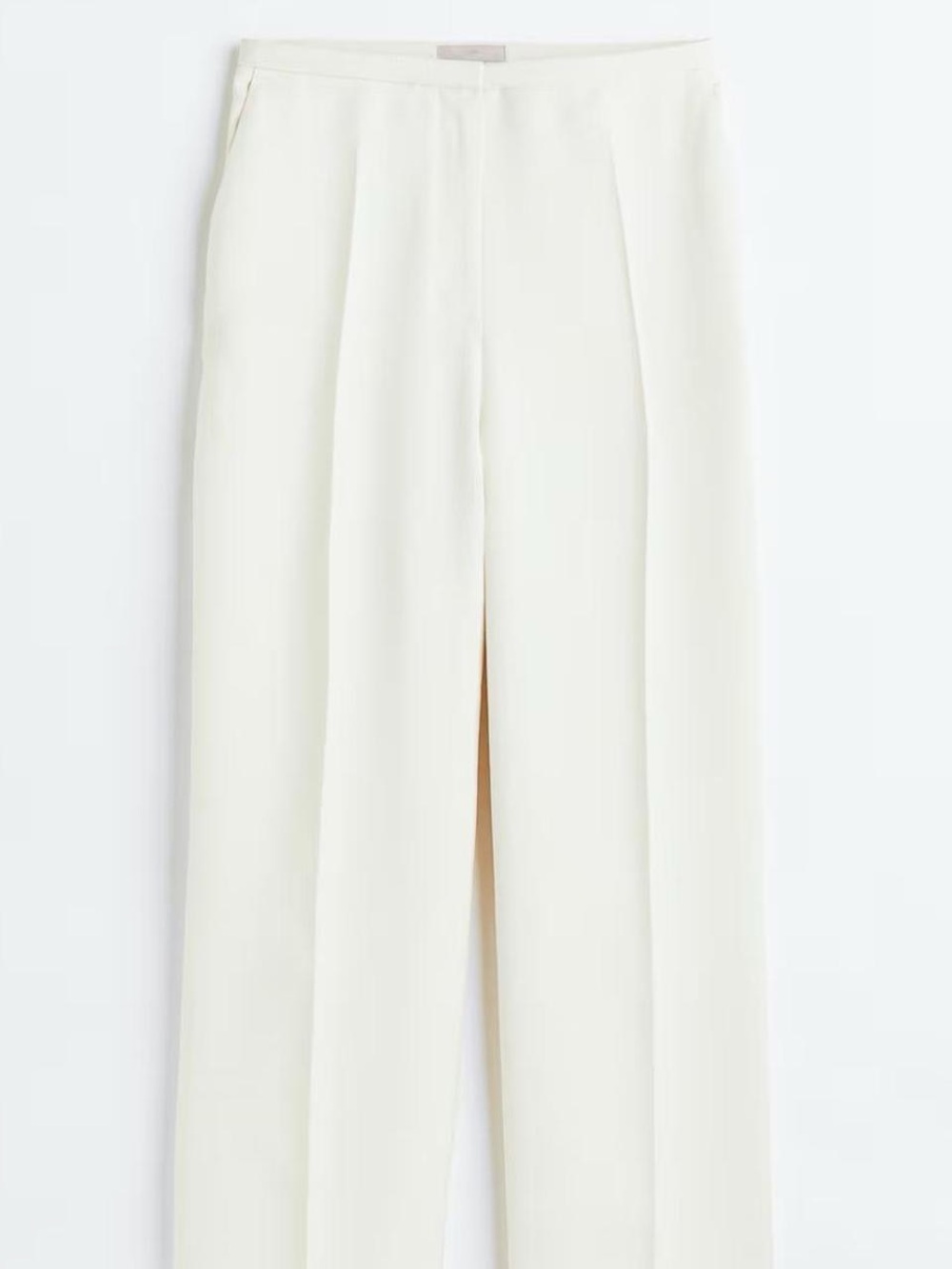 New H&M ivory creased pants